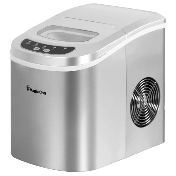 Magic Chef® 27-Pound-Capacity Portable Ice Maker (Silver)