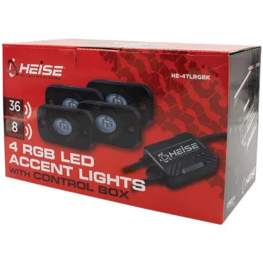 Heise LED Lighting Systems® Marine/Powersports RGB Accent Light Kit (4 Pack)