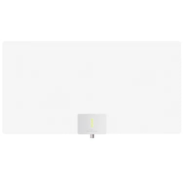 Mohu Leaf Supreme PRO Paper-Thin Indoor TV Antenna, Amplified, UHF VHF, 65-Mile Range, Multi-Directional - with 12-Ft. Cable, Signal Indicator