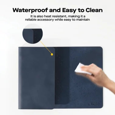 Mobile Pixels 31.5-In. x 15.75-In. PU Leather Desk Mat (Set Sail Blue)