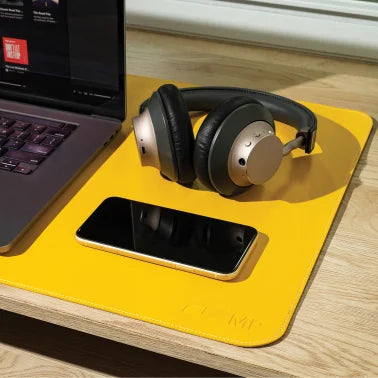 Mobile Pixels PU Leather Desk Mat (Racing Yellow)