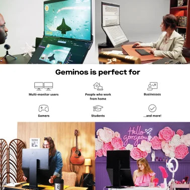 Mobile Pixels Geminos™ 1080p 24-In. Dual-Screen Desktop Monitor