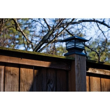 MAXSA® Innovations Mission-Style Solar Post Cap and Deck Railing Lights, 2 Pack (Black)