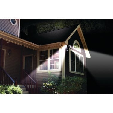 MAXSA® Innovations Solar-Powered Dual-Head LED Security Spotlight, Black