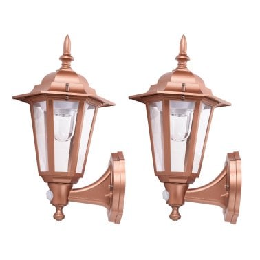 MAXSA® Innovations Battery-Powered Motion-Activated Plastic LED Wall Sconce (2 Pack; Copper)