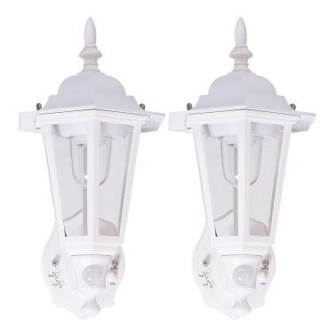 MAXSA® Innovations Battery-Powered Motion-Activated Plastic LED Wall Sconce (2 Pack; White)