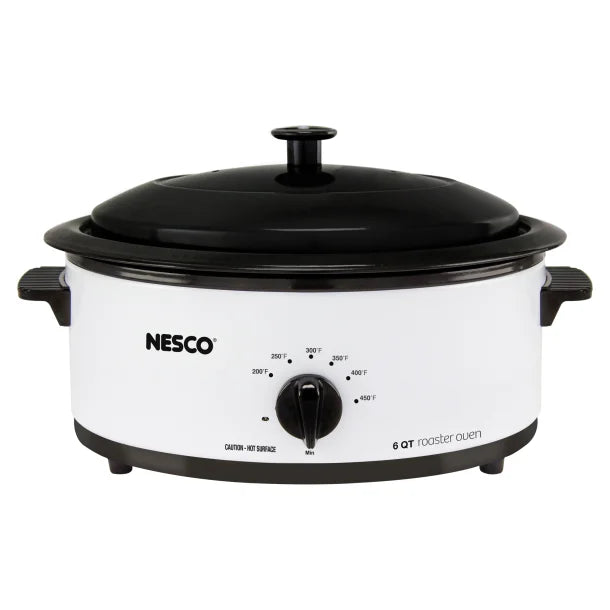 NESCO® 6-Qt. 750-Watt Roaster with Porcelain Cookwell (Ivory)