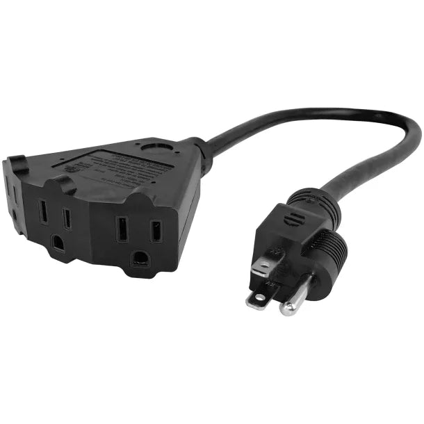 STANLEY® Power Block 2 Extension Cord, 2 Ft., Black, 30669