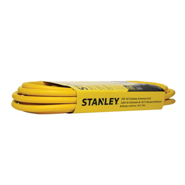 STANLEY® Outdoor Grounded Power Extension Cord, Yellow (25 Ft.)