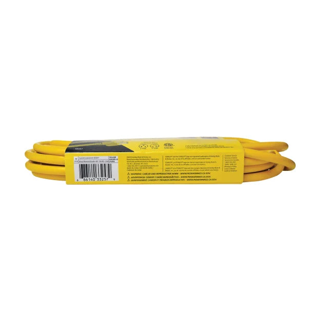 STANLEY® Outdoor Grounded Power Extension Cord, Yellow (25 Ft.)