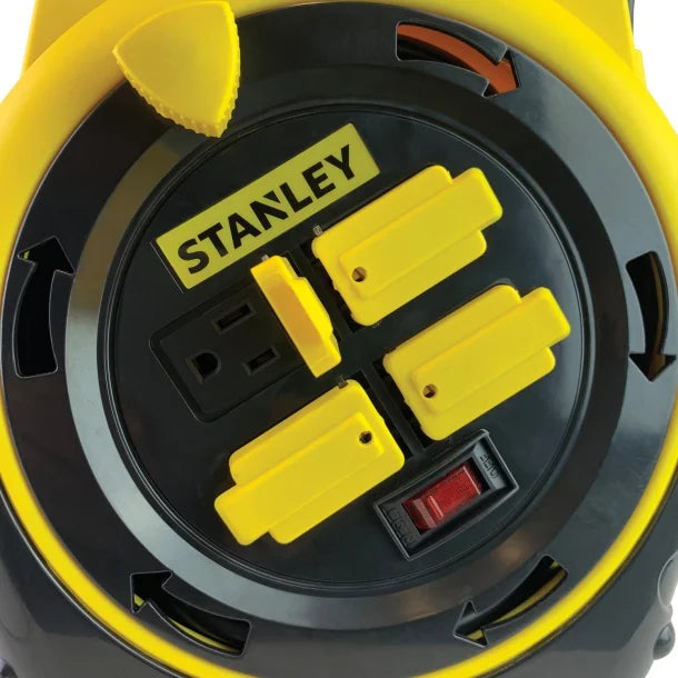 STANLEY® ShopMAX Power Hub Cord Reel, 4 Outlets, 20-Ft. Cord, 33959