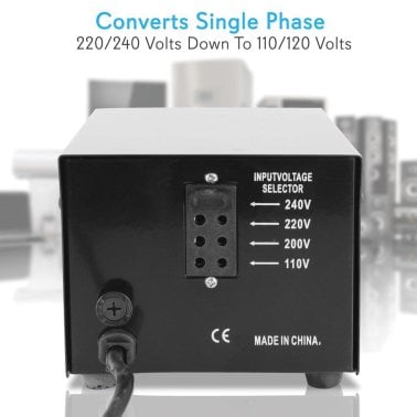 Pyle® Step Up and Step Down 500-Watt Voltage Converter Transformer with USB Charging Port