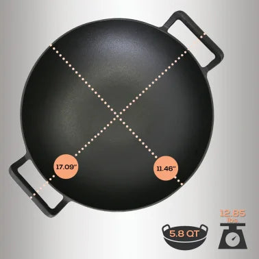 NutriChef Cast Iron Wok