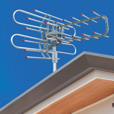 QFX® HD/DTV/UHF/VHF/FM 360° Rotating Outdoor Antenna