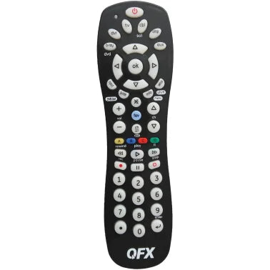 QFX® 6-Device Universal Remote with Glow-in-the-Dark Buttons, Black