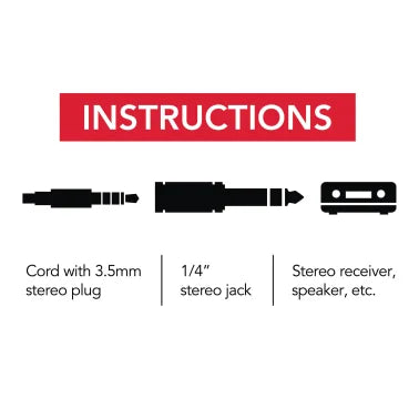 RCA 3.5-mm Jack to 1/4-In. Plug Adapter