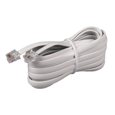 RCA TP231WHR Flat Phone Line Cord, 15 Ft., White