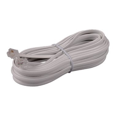 RCA Ultra-Thin Phone Line Cord, 25 Ft., White