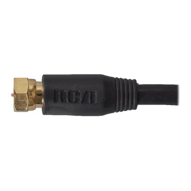 RCA RG6 Coaxial Cable with F-Connectors (6 Ft.; Black)