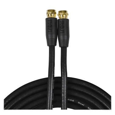 RCA RG6 Coaxial Cable with F-Connectors (6 Ft.; Black)