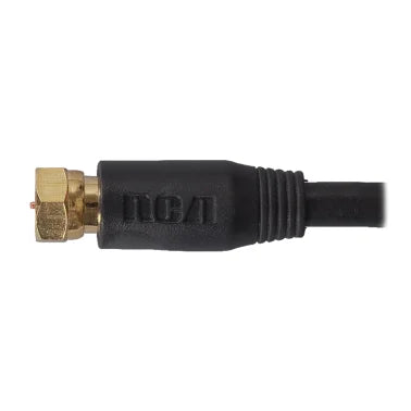 RCA RG6 Coaxial Cable with F-Connectors (12 Ft.; Black)