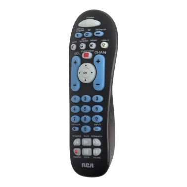 RCA 3-Device Backlit Big-Button Universal Remote, Black