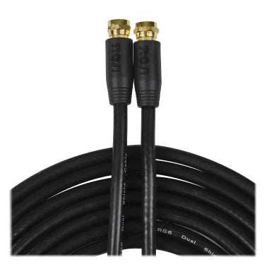 RCA RG6 Coaxial Cable with F-Connectors (50 Ft.; Black)