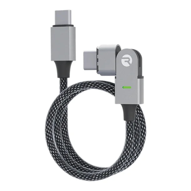 Raycon® The Magic 180 Pro Fast-Charging Cable for iOS™, Micro USB, and USB-C®, Black