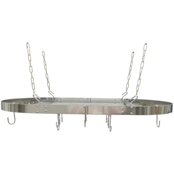 Range Kleen® Oval Hanging Pot Rack (Stainless Steel)