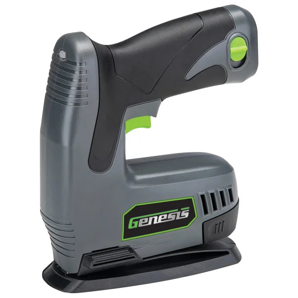 Genesis™ 8-Volt Li-Ion Cordless Electric Stapler/Nailer with Battery Pack, Charger, Staples, and Nails