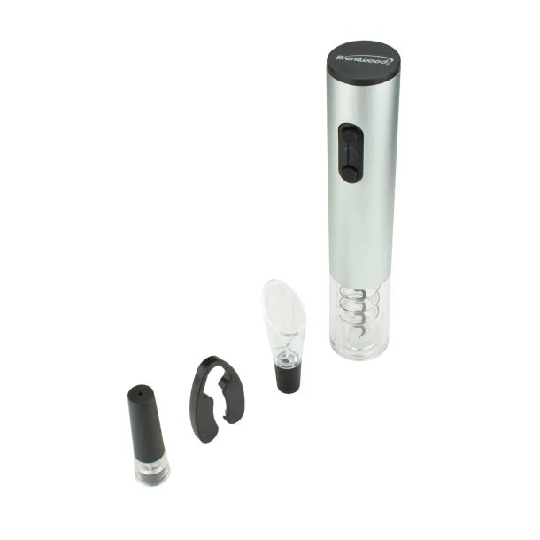 Brentwood® Electric Wine Bottle Opener with Foil Cutter, Vacuum Stopper, and Aerator Pourer