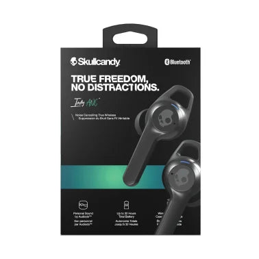 Skullcandy® Indy™ ANC Noise-Canceling Earbuds, True Wireless with Charging Case (True Black)