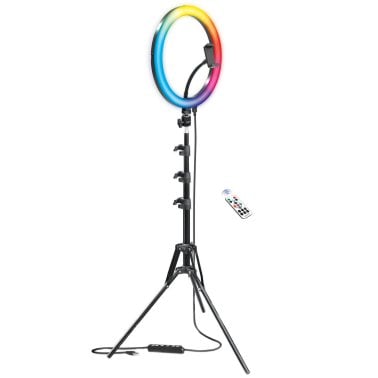 Bower® RGB Selfie Ring Light Studio Kit with Wireless Remote Control and Tripod (12 In.)