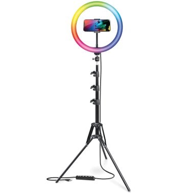 Bower® RGB Selfie Ring Light Studio Kit with Wireless Remote Control and Tripod (12 In.)