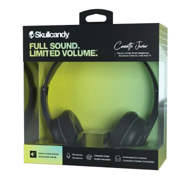 Skullcandy® Cassette™ Junior Wired Over-Ear Headphones with Microphone (Black)