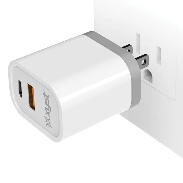 XYST™ 3.4-Amp Dual USB Wall Charger with USB Port and USB Type-C® Port