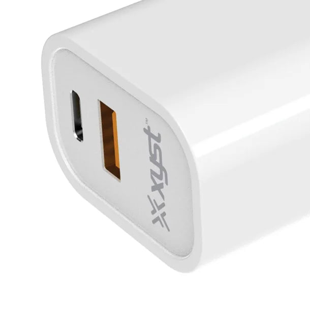 XYST™ 3.4-Amp Dual USB Wall Charger with USB Port and USB Type-C® Port