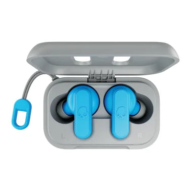 Skullcandy® Dime® True 2 In-Ear True Wireless Stereo Bluetooth® Earbuds with Microphones (Light Gray/Blue)