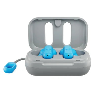 Skullcandy® Dime® True 2 In-Ear True Wireless Stereo Bluetooth® Earbuds with Microphones (Light Gray/Blue)