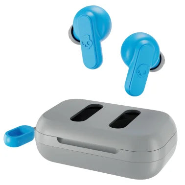 Skullcandy® Dime® True 2 In-Ear True Wireless Stereo Bluetooth® Earbuds with Microphones (Light Gray/Blue)