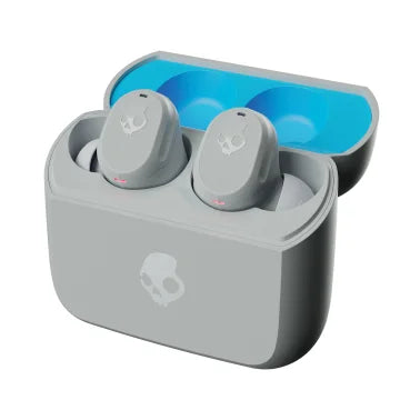 Skullcandy® Mod™ Bluetooth® Earbuds with Microphone, True Wireless with Charging Case (Light Gray / Blue)