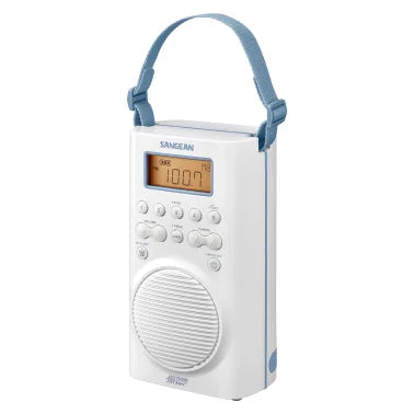 Sangean® H205 Portable 3-Band AM/FM/Weather-Alert Waterproof Shower Clock Radio