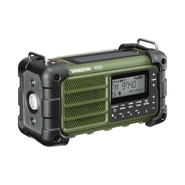 Sangean® Portable AM/FM Portable Weather Radio, Forest Green, MMR-99 FCC