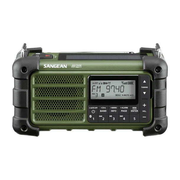 Sangean® Portable AM/FM Portable Weather Radio, Forest Green, MMR-99 FCC