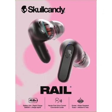 Skullcandy® Rail™ Bluetooth® Earbuds with Microphone, True Wireless with Charging Case (Bone)