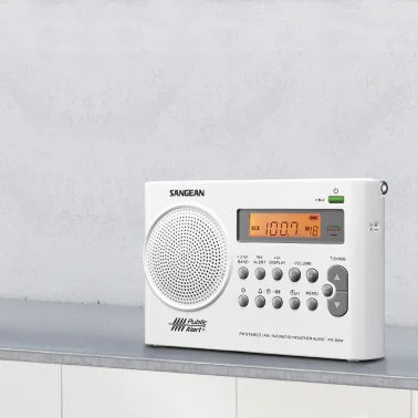 Sangean® AM/FM/NOAA® Weather Alert Rechargeable Radio