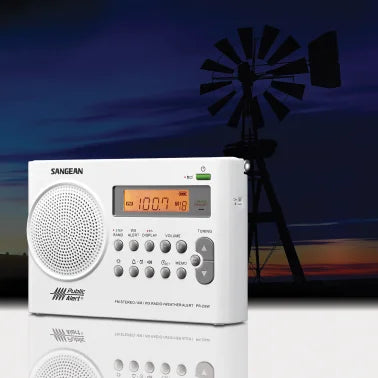 Sangean® AM/FM/NOAA® Weather Alert Rechargeable Radio