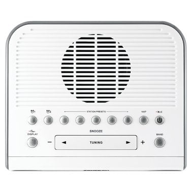 Sangean® Digital AM/FM Alarm Clock Radio (White)