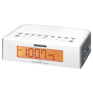 Sangean® Digital AM/FM Alarm Clock Radio (White)