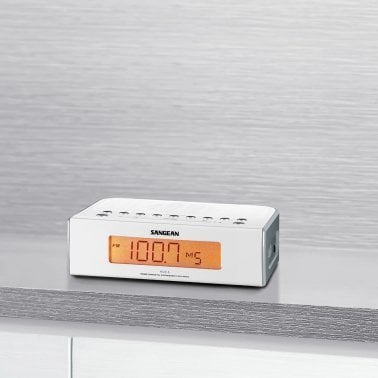 Sangean® Digital AM/FM Alarm Clock Radio (White)